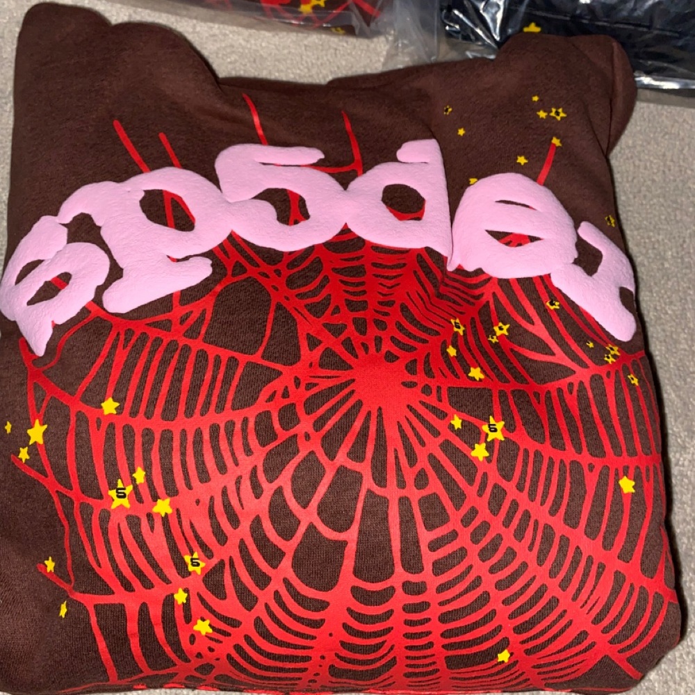 Brown Sp5der Hoodie